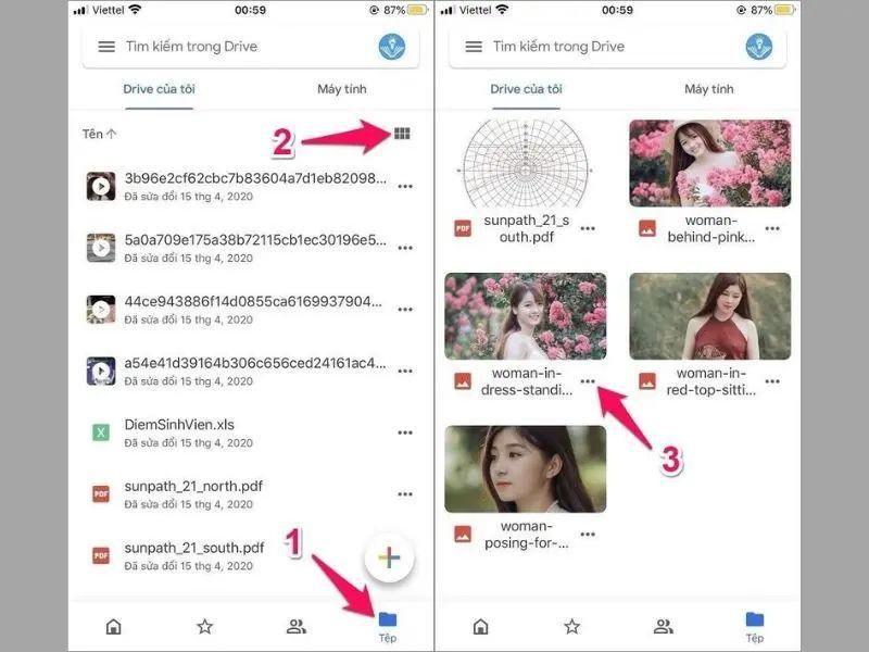 Tải ảnh từ Google drive về iPhone