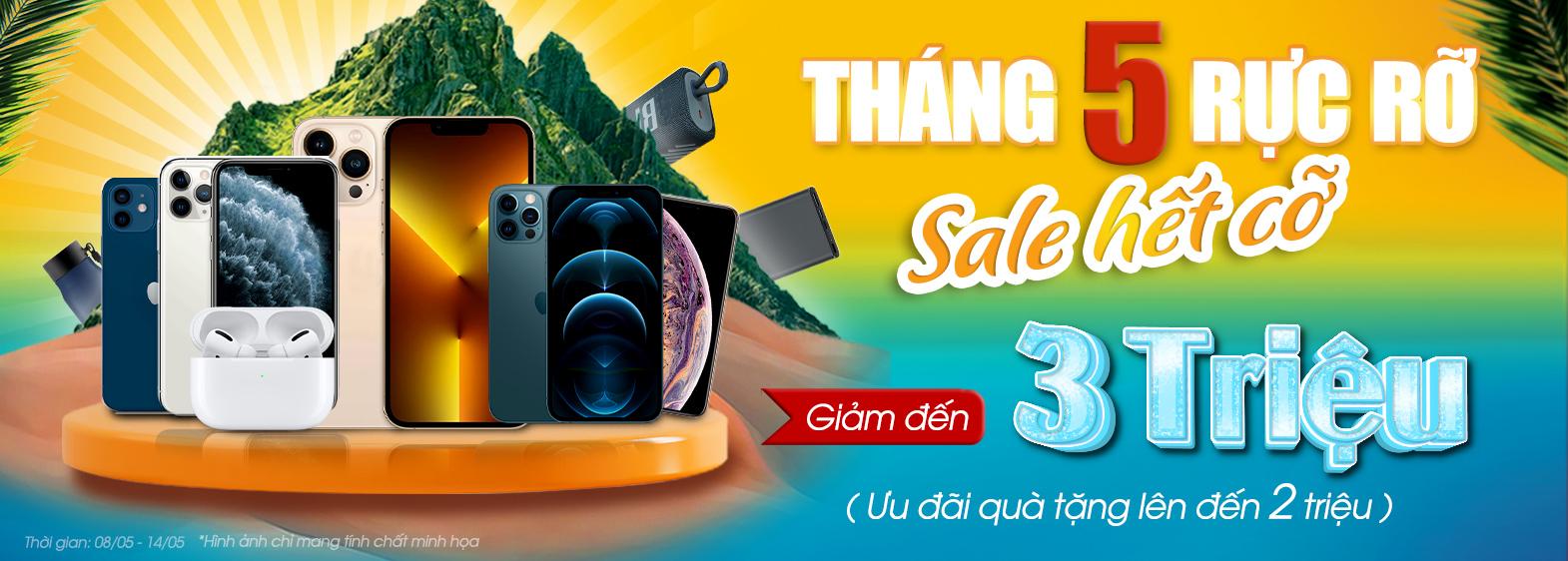 Tháng 5 sale rực rỡ - Cơ hội mua iPhone 13 Pro Max chỉ từ 25 triệu cùng hàng ngàn phần quà hấp dẫn tại Di Động Xanh