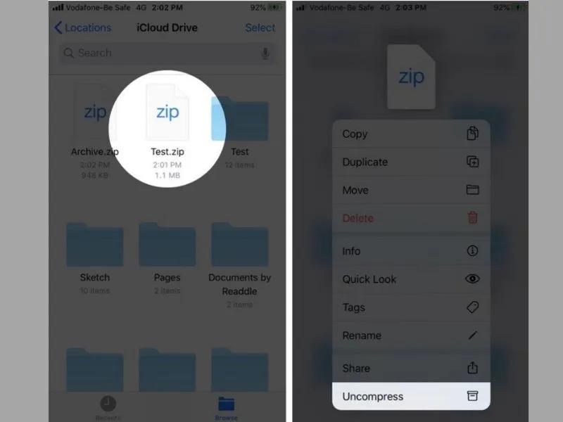 Chỉ bạn cách mở file zip trên iPhone cực đơn giản