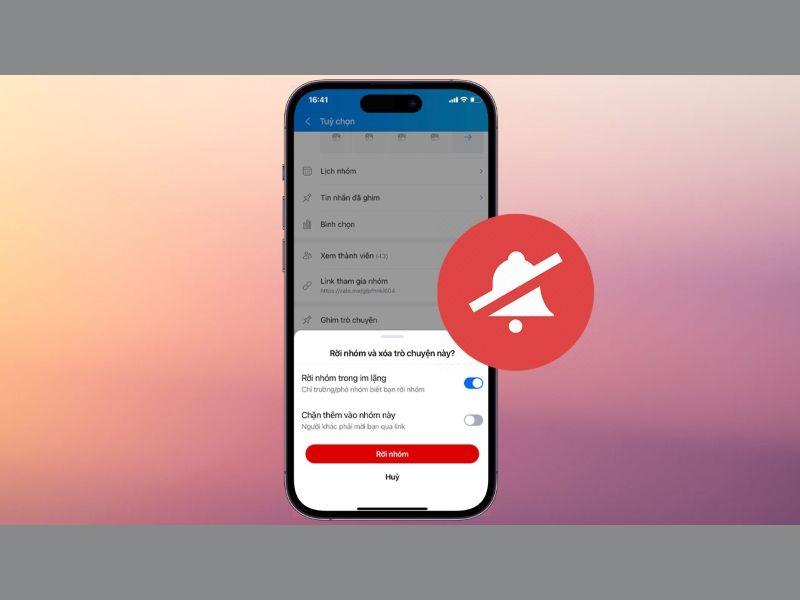 Hướng dẫn cách rời nhóm Zalo không ai biết, không có thông báo rời nhóm