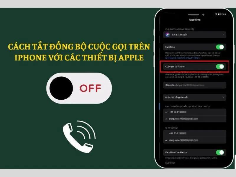 Hướng dẫn tắt đồng bộ cuộc gọi trên iPhone hiệu quả