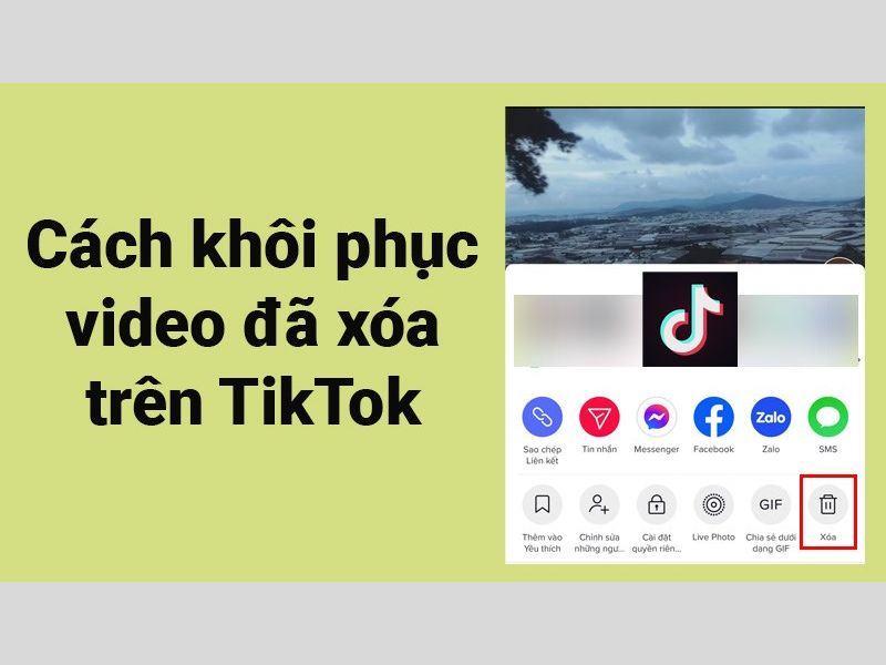 Hướng dẫn cách khôi phục video đã xóa trên tiktok