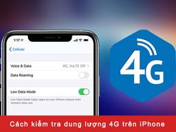 Cách kiểm tra dung lượng 4G trên iPhone còn bao nhiêu GB?