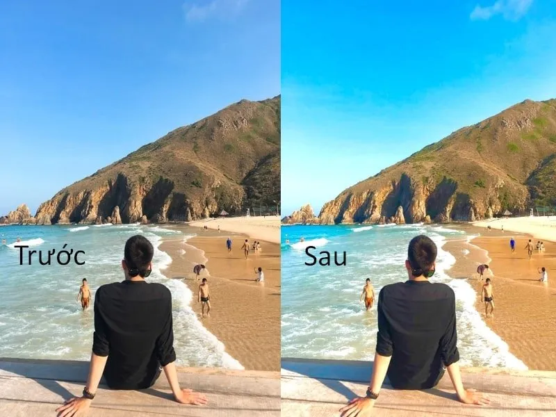 Kết quả chỉnh màu ảnh trên iPhone