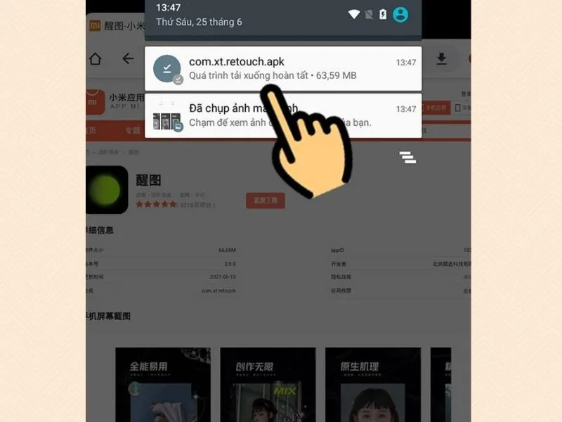 Mở file vừa tải về