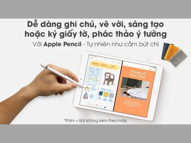 Cảm giác như viết trong vở khi sử dụng Apple Pencil 1 trên iPad Gen 7