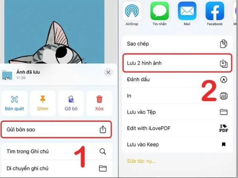 Lưu hình ảnh về thư viện Ảnh trên điện thoại sau khi đã giấu