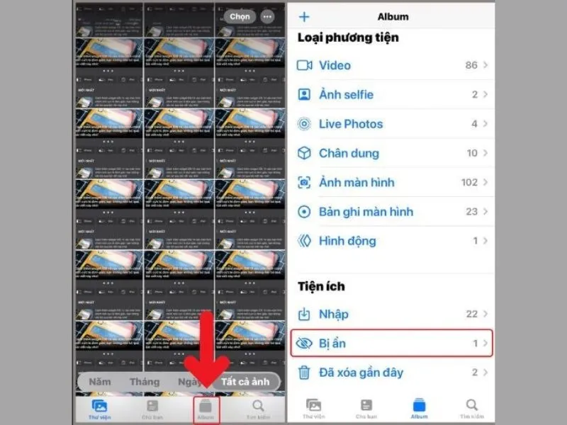 Kiểm tra để biết cách ẩn hình ảnh trên iPhone đã thành công