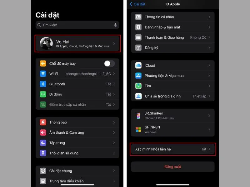 Thực hiện cách bật xác minh liên hệ iMessage trên iPhone đơn giản nhất