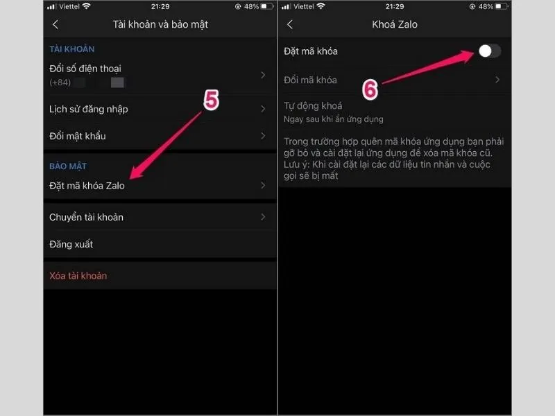 Cách cài đặt mật khẩu ứng dụng trên iPhone trong mục tùy chỉnh
