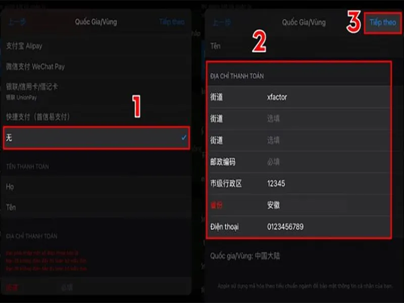Thiết lập phương thức thanh toán để có thể tải Tik Tok Trung Quốc iOS 14