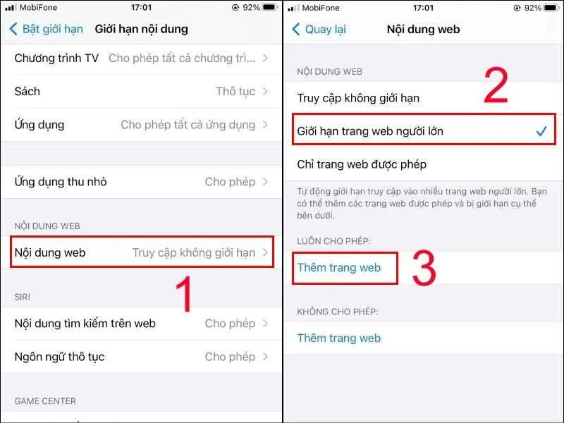 cach chan trang web tren safari nhanh 