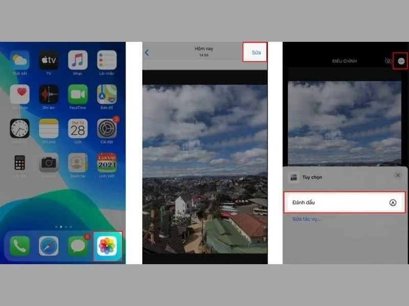 Cách chèn chữ vào ảnh trên iPhone 13 Pro Max