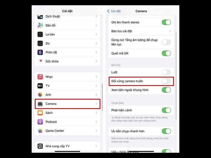 cách chỉnh camera trước không bị ngược trên ios 14