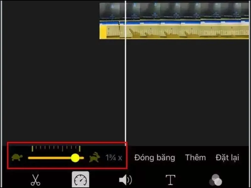 Cách chỉnh video tua nhanh trên iPhone với biểu tượng con thỏ