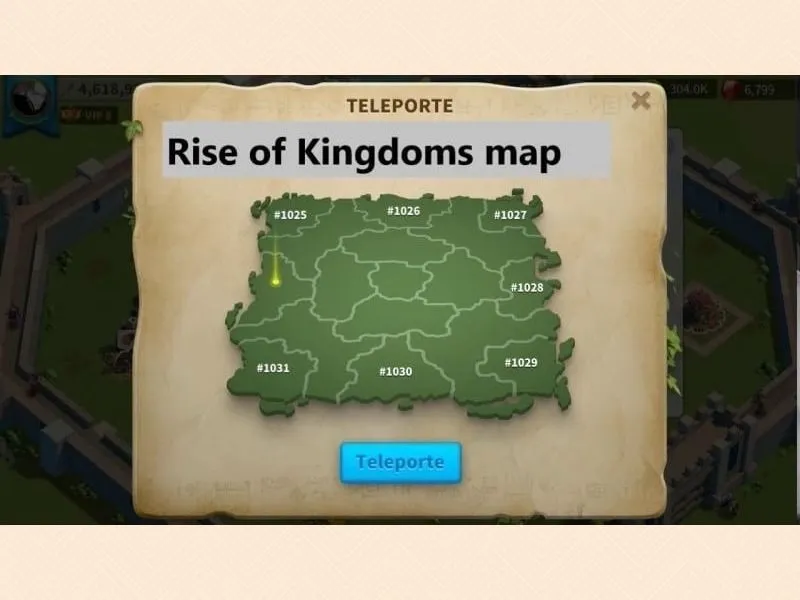 Nhận biết bản đồ trong cách Rise Of Kingdom