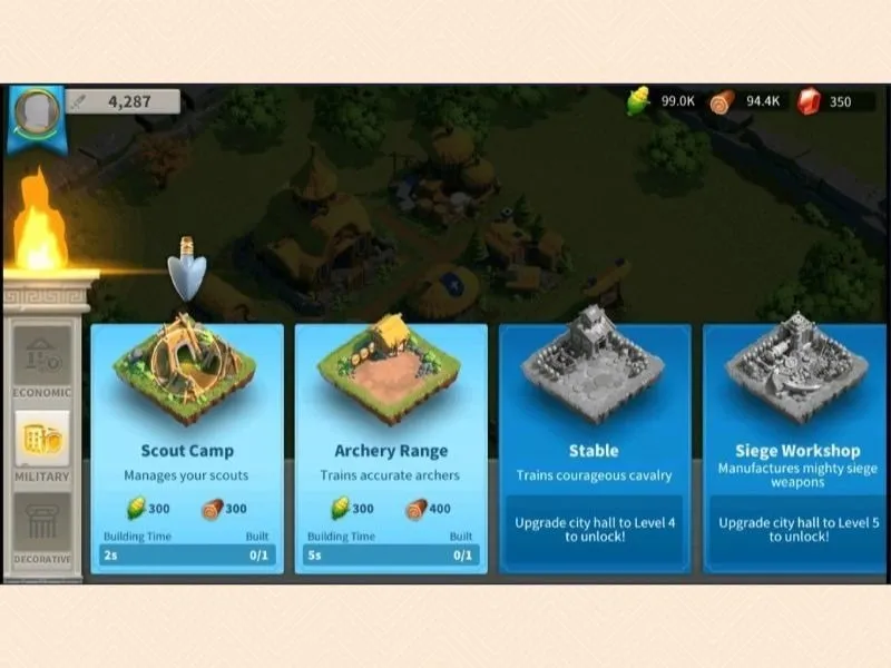 Các tòa nhà trong game