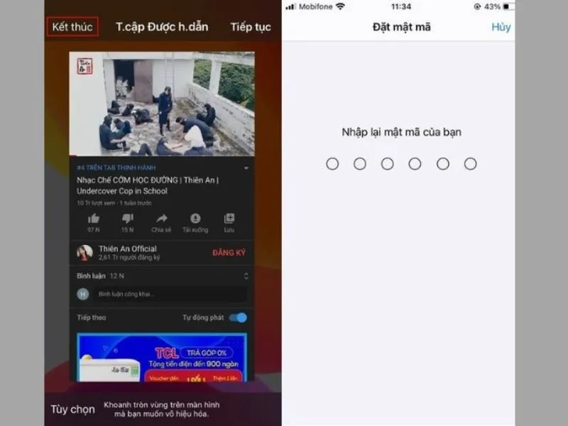 Chống nhìn trộm iPhone đã được thiết lập