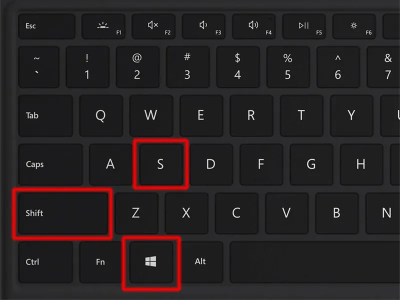 cách chụp ảnh màn hình máy tính dell bằng tổ hợp phím Windows + Shift + S