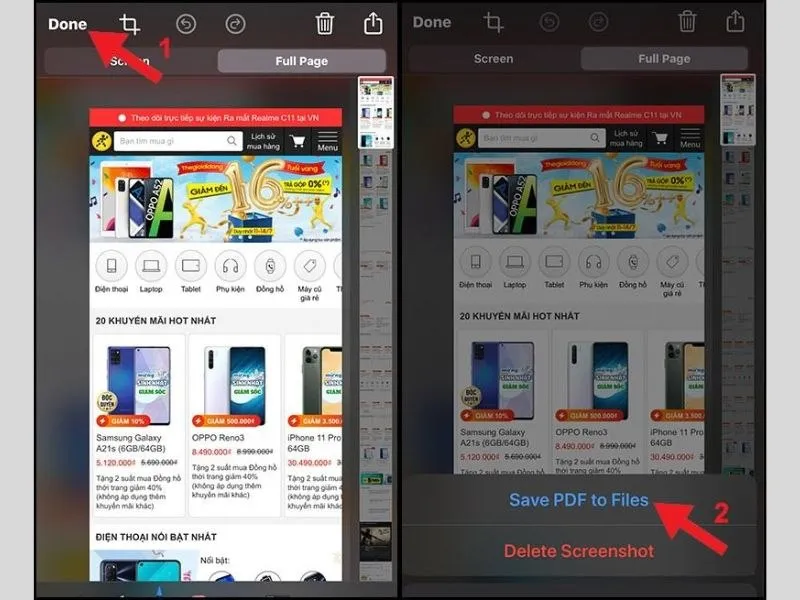 Lưu ảnh dưới dạng PDF