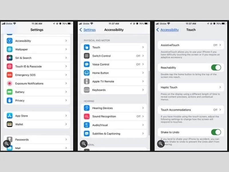 Kích hoạt chức năng của Assistive Touch