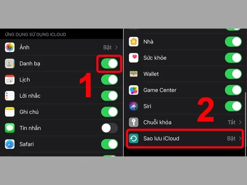 Đảm bảo tài khoản iCloud của bạn đang sao lưu dữ liệu 
