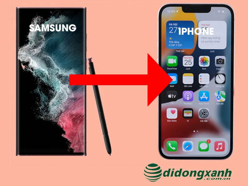 Di Động Xanh hướng dẫn cách chuyển dữ liệu từ Samsung sang iPhone
