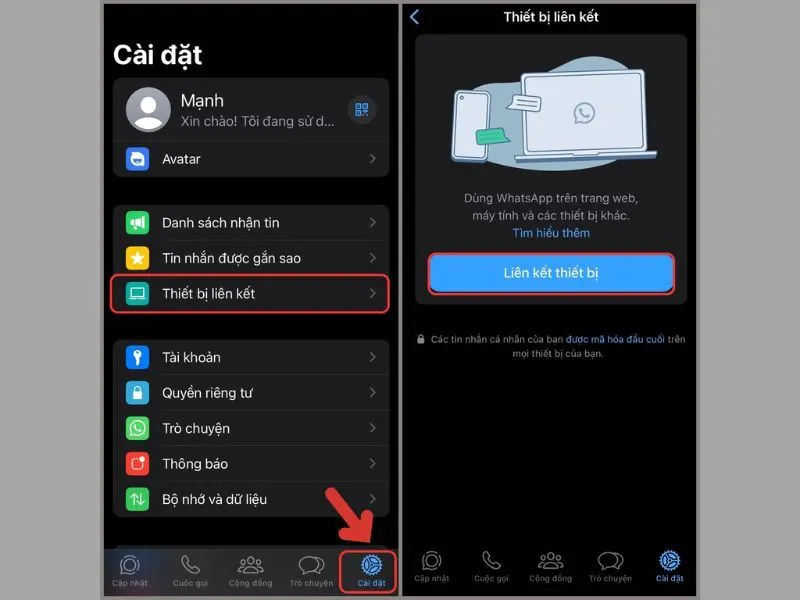 Cách đăng nhập WhatsApp trên 2 điện thoại - tiến hành đăng nhập