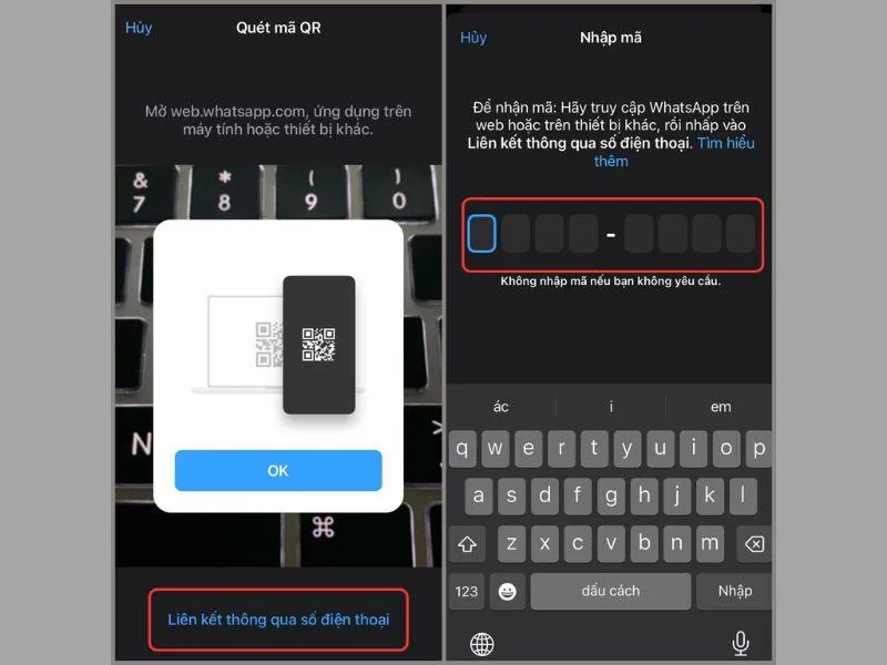 cach dang nhap whatsapp tren 2 dien thoai thanh cong