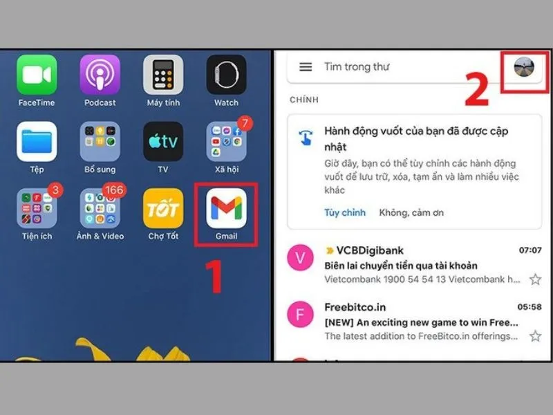 Hướng dẫn cách đăng xuất mail trên iPhone thông qua ứng dụng Gmail