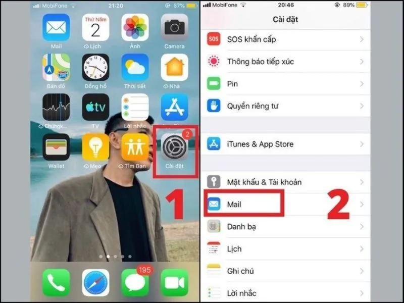 Hướng dẫn cách đăng xuất mail trên iPhone thông qua ứng dụng hệ thống