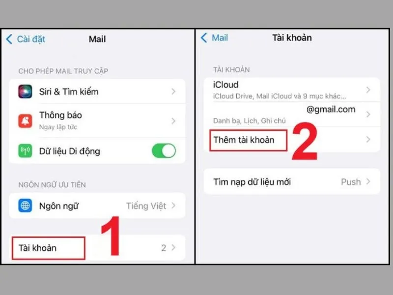 Cách đăng xuất mail trên iPhone và đăng nhập khi cần
