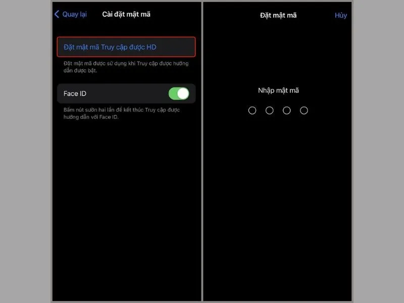 Đặt mật khẩu 4 số thông qua cách đặt mật khẩu cho ứng dụng trên iPhone