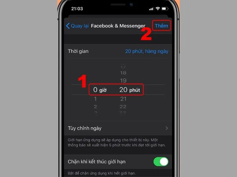 Hoàn thành cách đặt mật khẩu cho ứng dụng trên iPhone thông qua giới hạn
