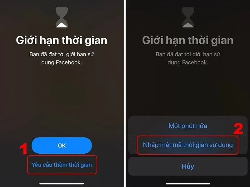 Nhập mật khẩu 4 số đã tạo trước đó để có thêm thời gian sử dụng ứng dụng