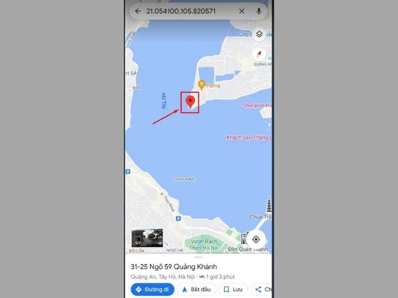 cach do khoang cach tren google maps bang dien thoai