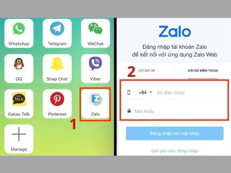 Tiến hành đăng nhập là hoàn thành cách dùng 2 Zalo trên iPhone nhanh nhất