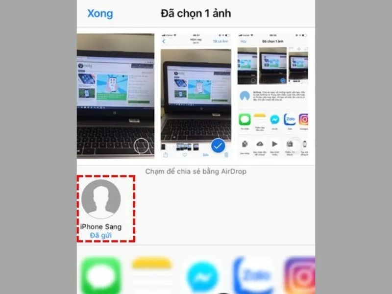 Thành công với cách gửi ảnh qua airdrop trên thiết bị iPhone