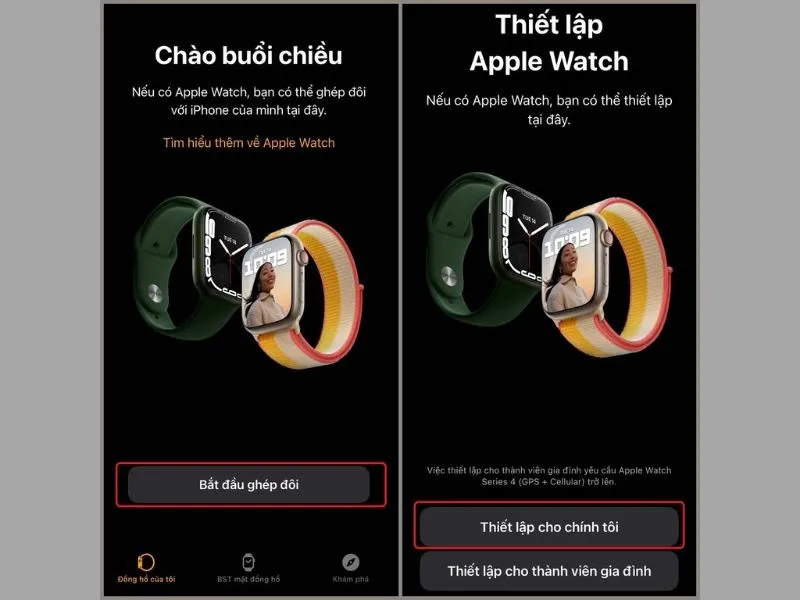 Cách kết nối Apple Watch với iPhone lần đầu