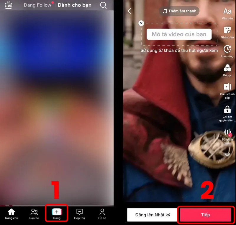 Cách làm video tiktok trên iPhone theo trend từ ảnh, video trong iPhone hoặc quay trực tiếp