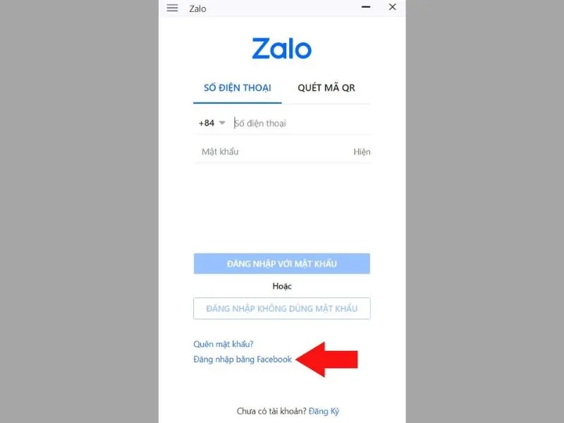 Cách thông qua tài khoản Facebook cùng sđt