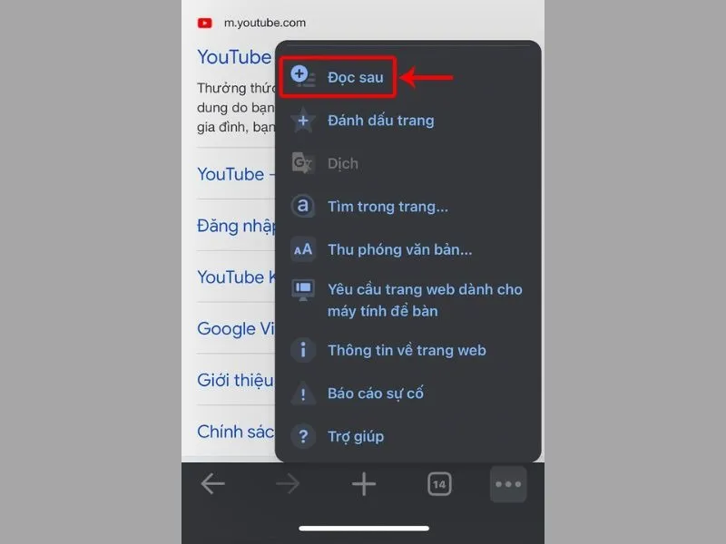 Cho trang web vào chế độ đọc sau là hoàn thành cách lưu trang web đã đọc trên iPhone