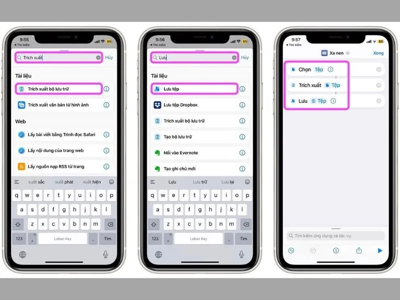 Hoàn thành việc tạo phím tắt để mở file rar trên điện thoại