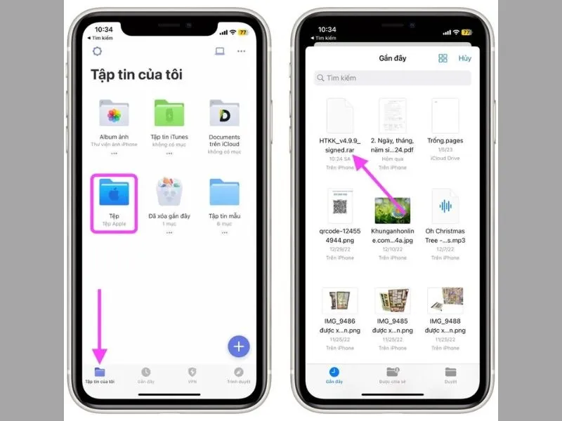 Cách mở file rar trên iPhone