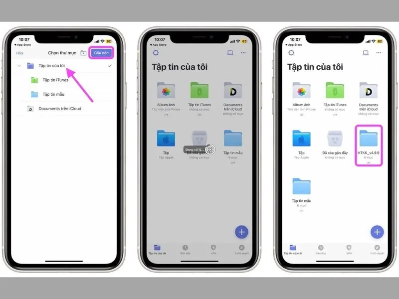 Thành công với cách mở file rar trên iPhone thông qua ứng dụng Documents