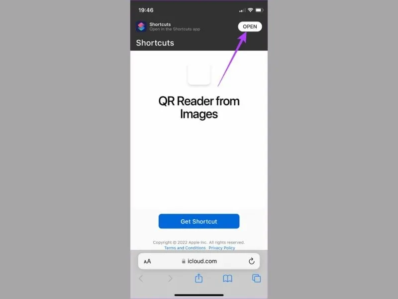 Cách quét mã QR  phím tắt