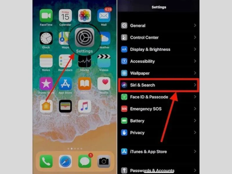 cach an siri bi tren iphone