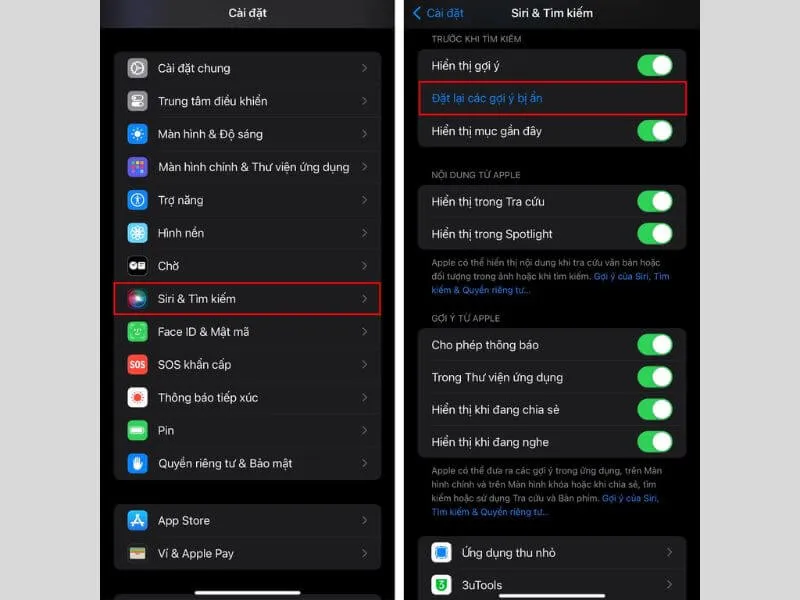 cach reset goi y siri bi an tren iphone an toan