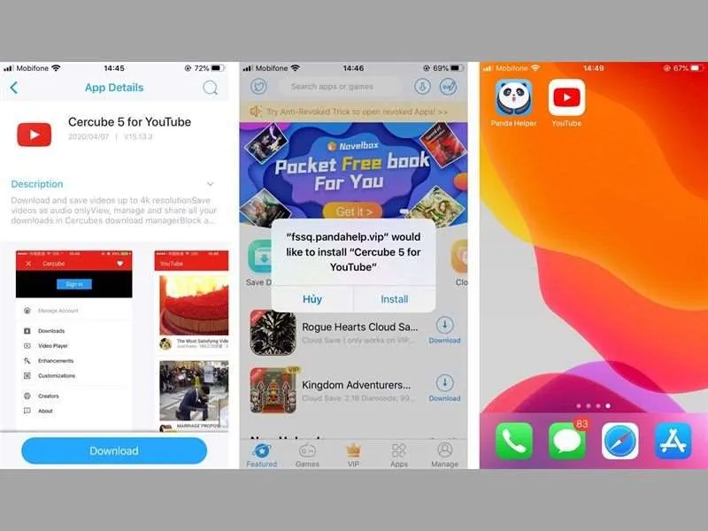 Cách tải cercube for youtube cho iPhone nhanh chóng
