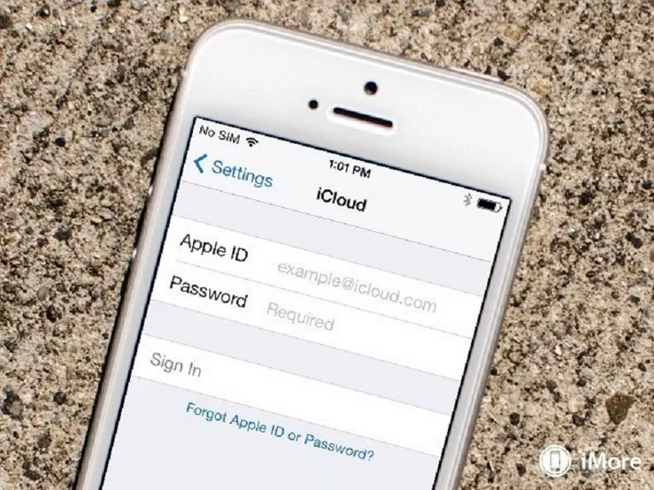 Tạo iCloud tại mục Setting